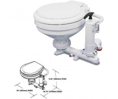 Manual Marine Toilet (Previous Part No. TMC-99903) - TMC-29941