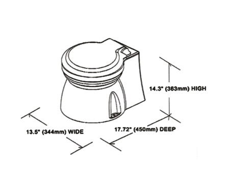 TMC - Electric Marine Toilet (Previous Part No. TMC-99909)