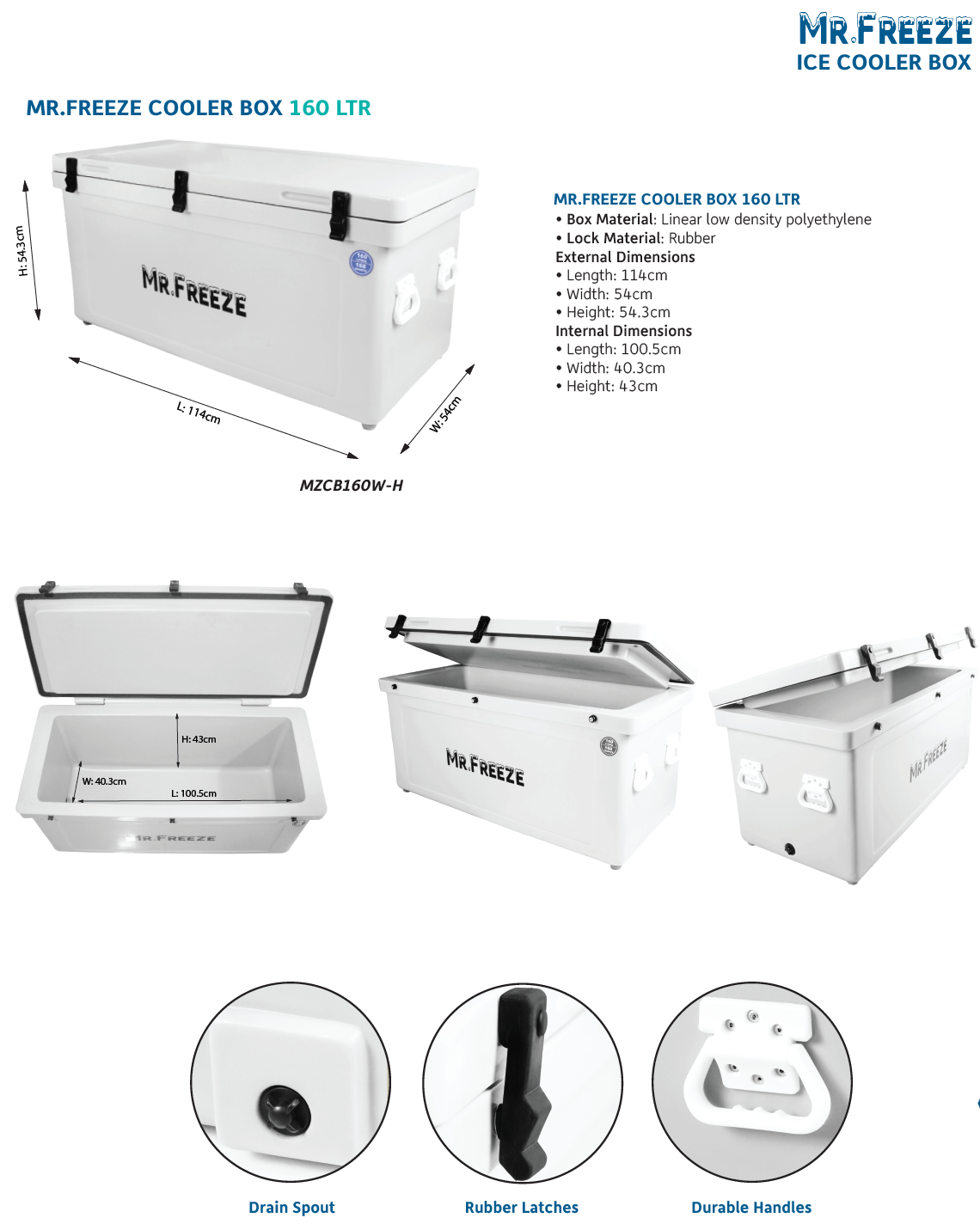 Mr. Freeze - 160 L Icebox Cooler box - Mazuzee